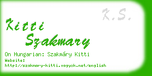 kitti szakmary business card